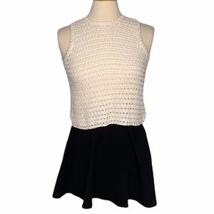 Bethany Mota Cream Knot Sweater Vest Tank Top MM8